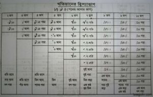 খতিয়ানের হিস্যার হিসাব